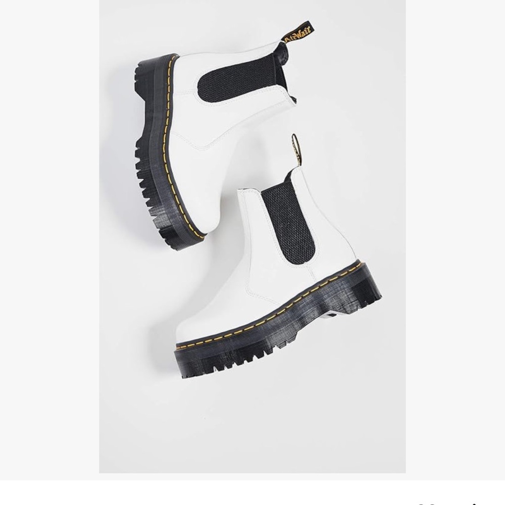 Dr. Martens White Ankle Boots